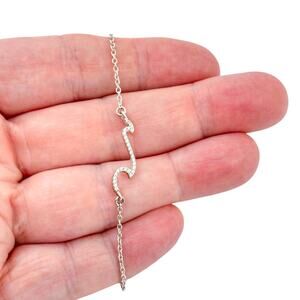 Pura Vida Cubic Zirconia Wave Anklet | Sterling Silver 925 Designer Jewelry